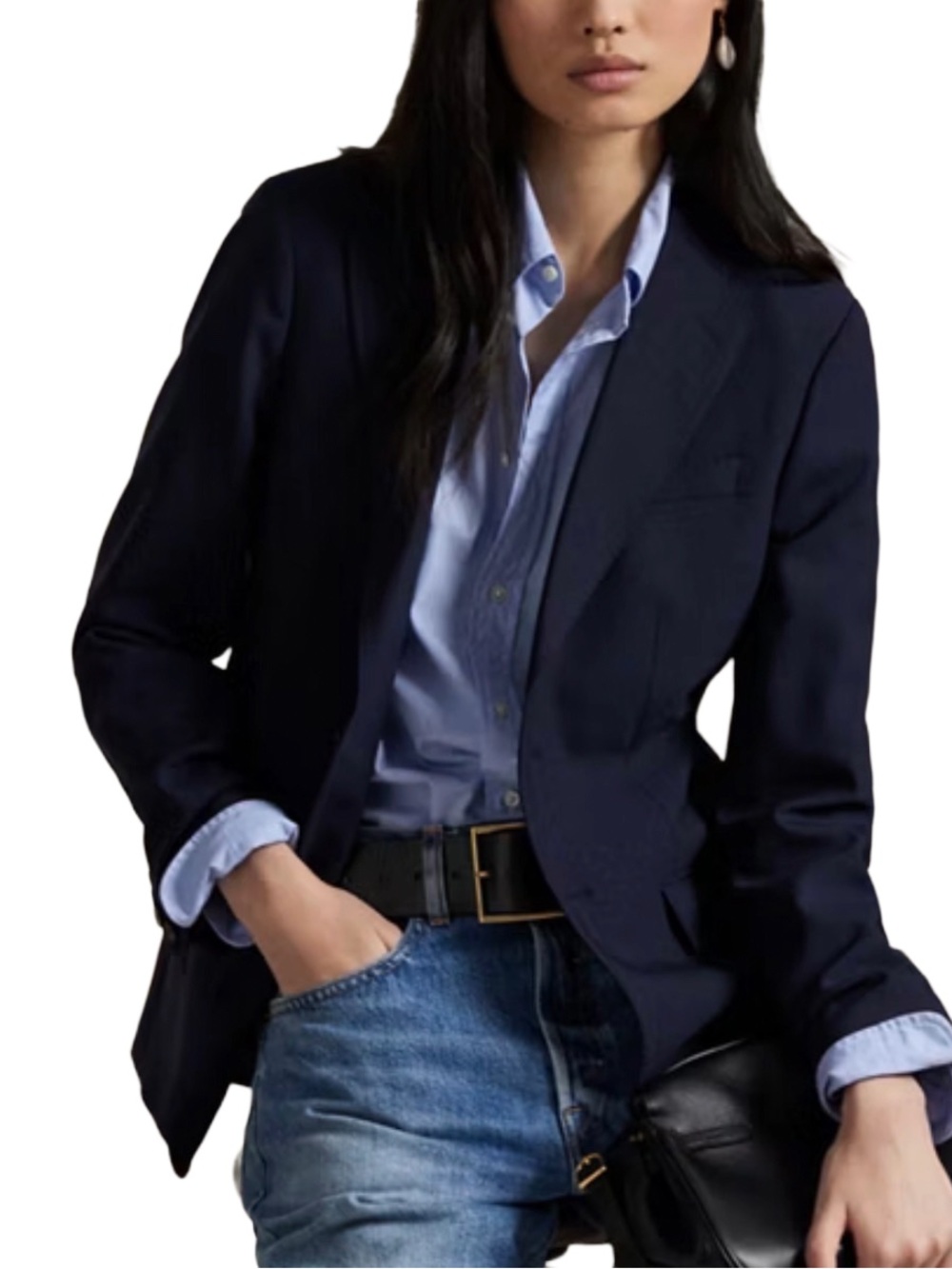 Lauren Ralph Lauren Women’s Single Breasted Navy Blazer Size 6 NWOT